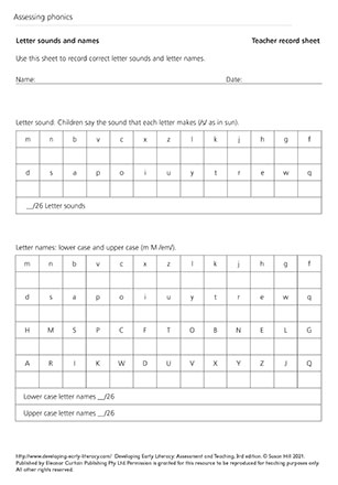 Assessing Phonic worksheets